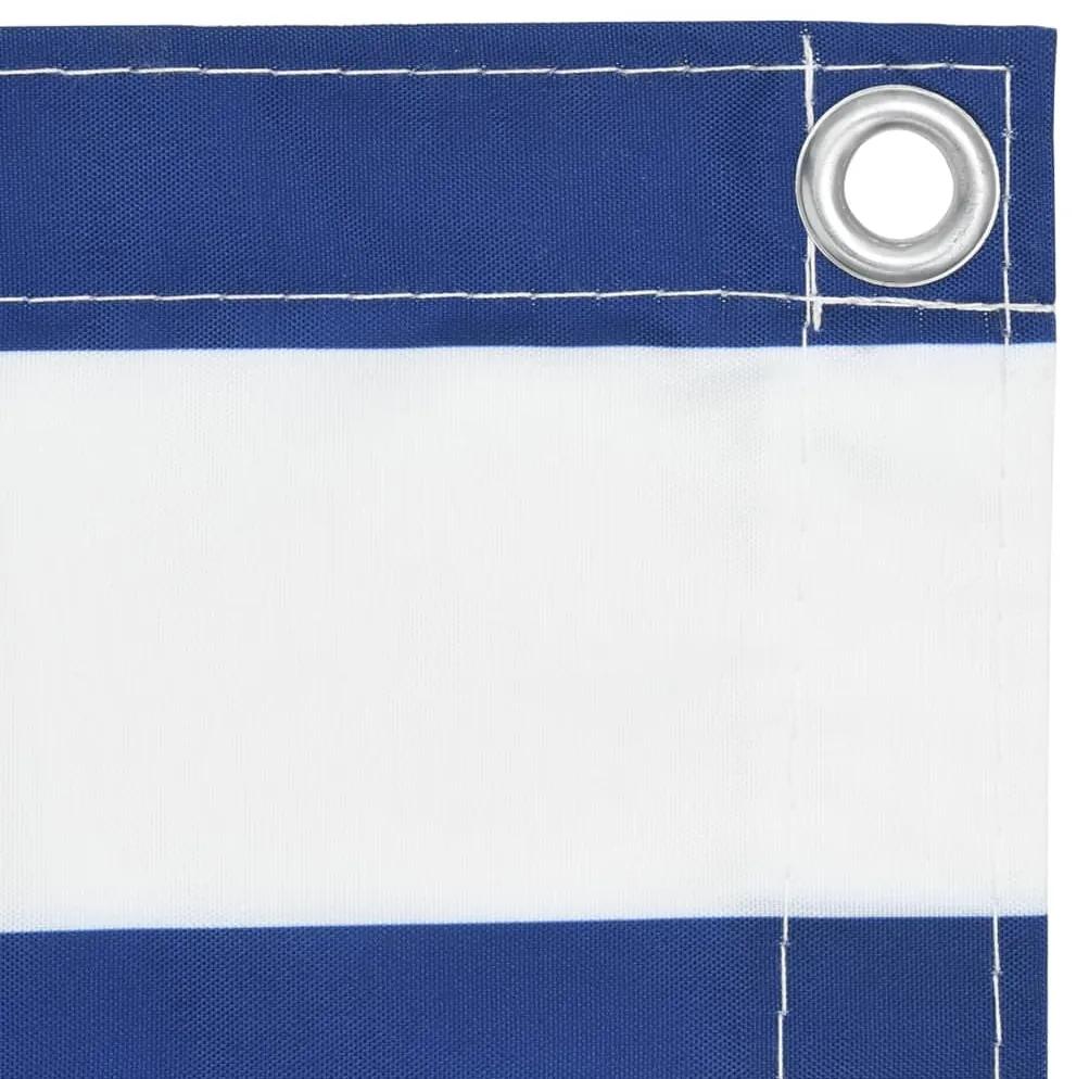 Tela de varanda 120x300 cm tecido Oxford branco e azul