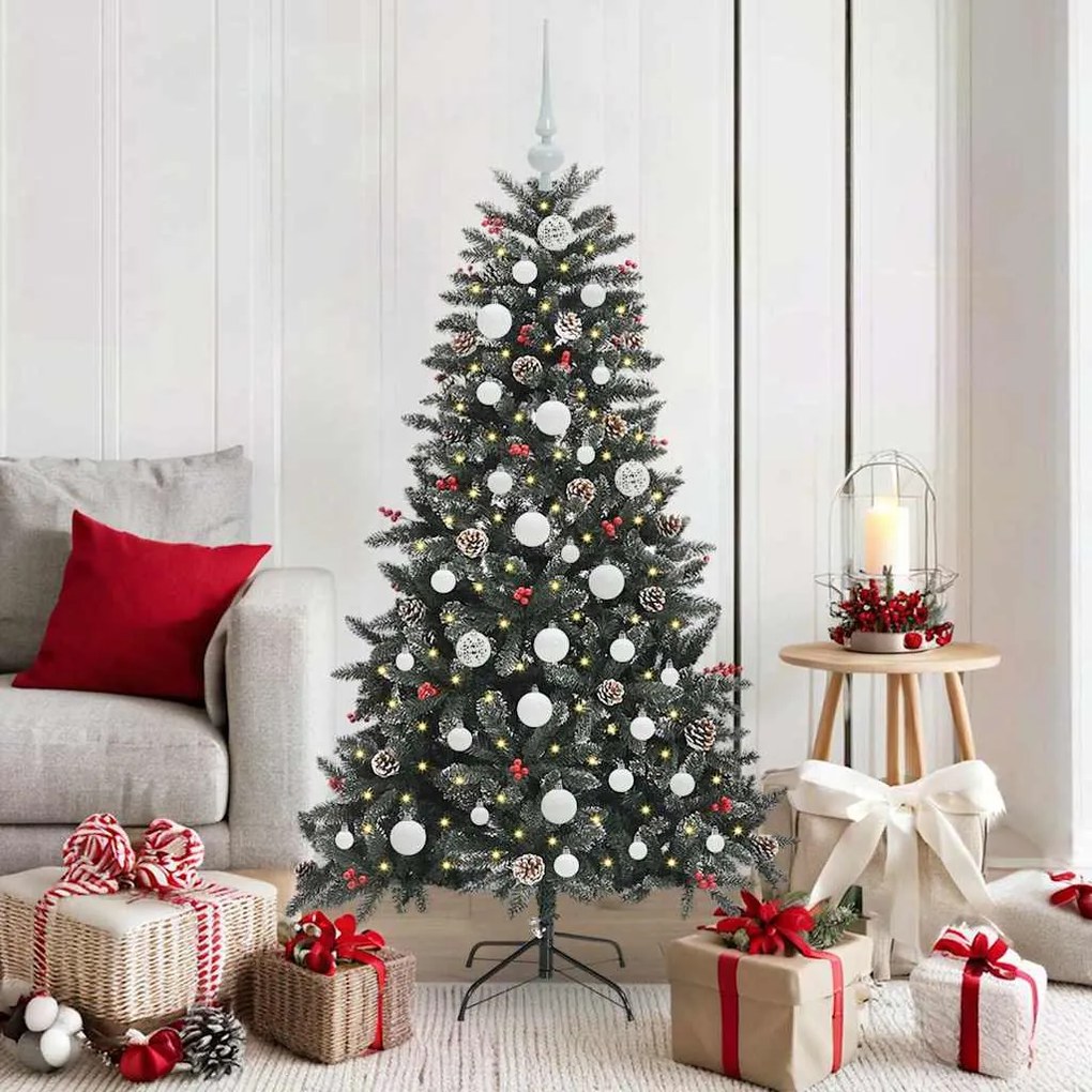 vidaXL Árvore de Natal Artificial Verde 150 cm PVC, Plástico e Aço
