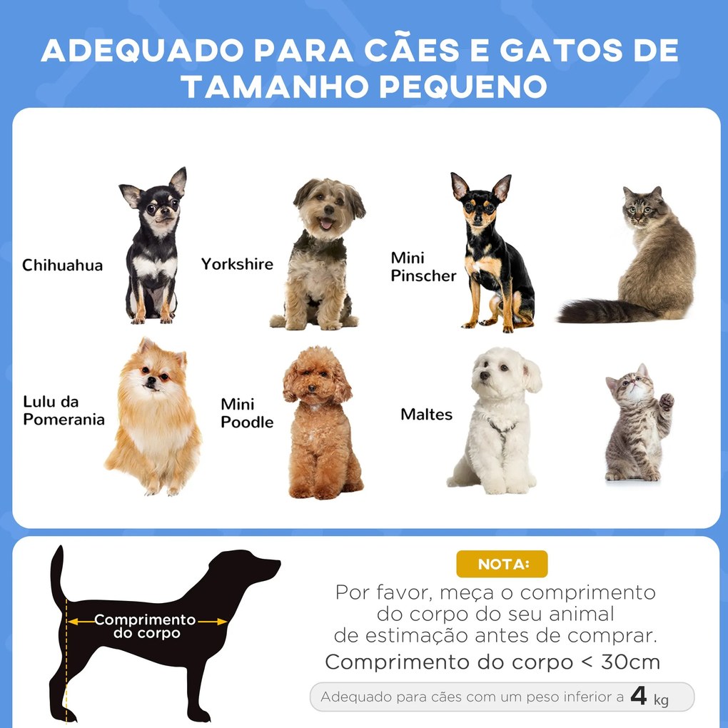 PawHut Cama Elevada para Cães Cama para Cães Mini com Almofada Lavável