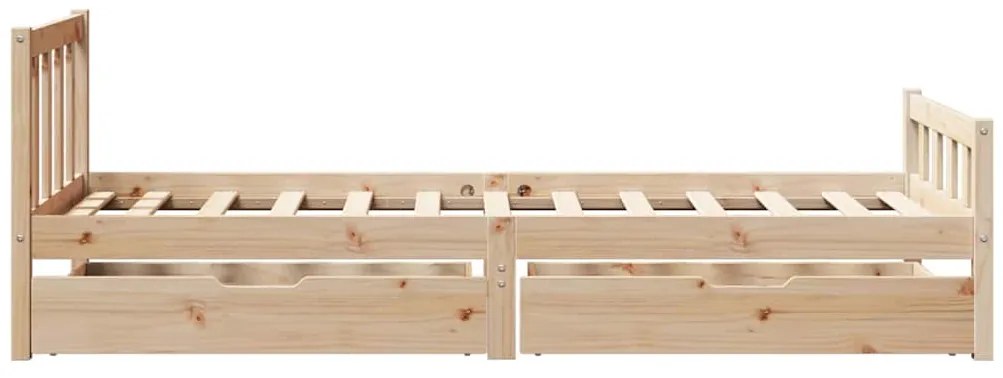Cama sem colchão 75x190 cm madeira de pinho maciça