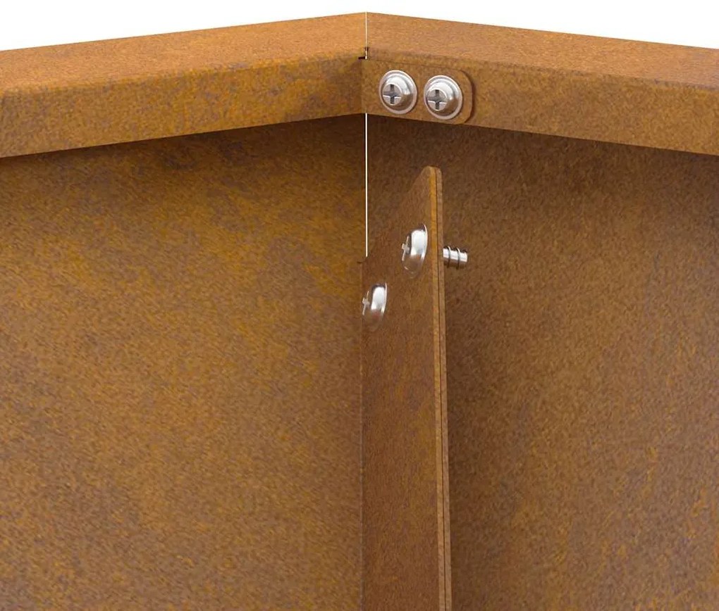 Fogueira Hexagonal vidaXL 100x100x28 cm Aço Envelhecido