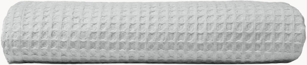 Toalha de banho em algodão com padrão favo de mel Pearl Grey