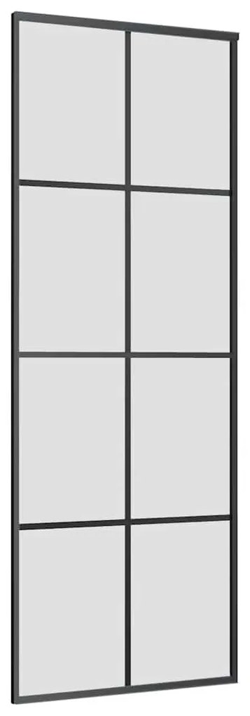 Porta deslizante c/ conj. ferragens 76x205cm vidro ESG preto