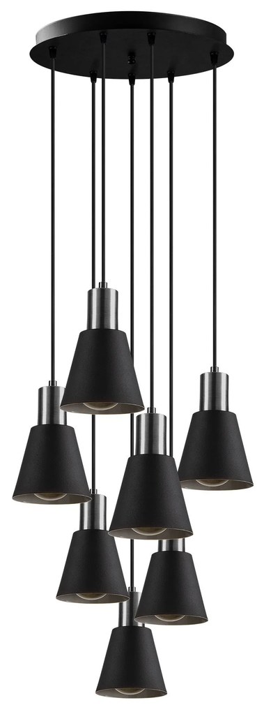 **** Candeeiro de Teto Kem – Preto Níquel – Diâmetro 43 cm, Altura 111