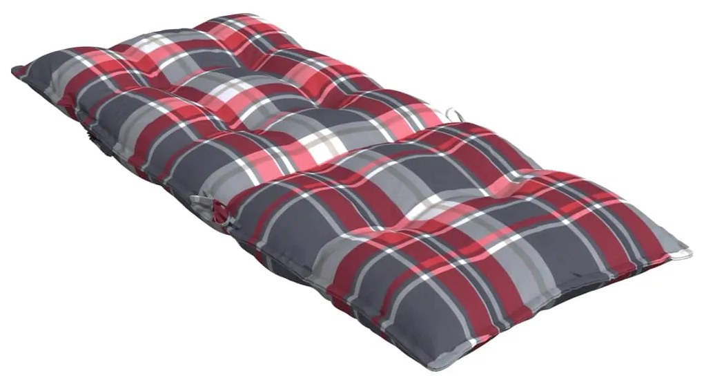Almofadões cadeira encosto alto 2 pcs oxford xadrez vermelho