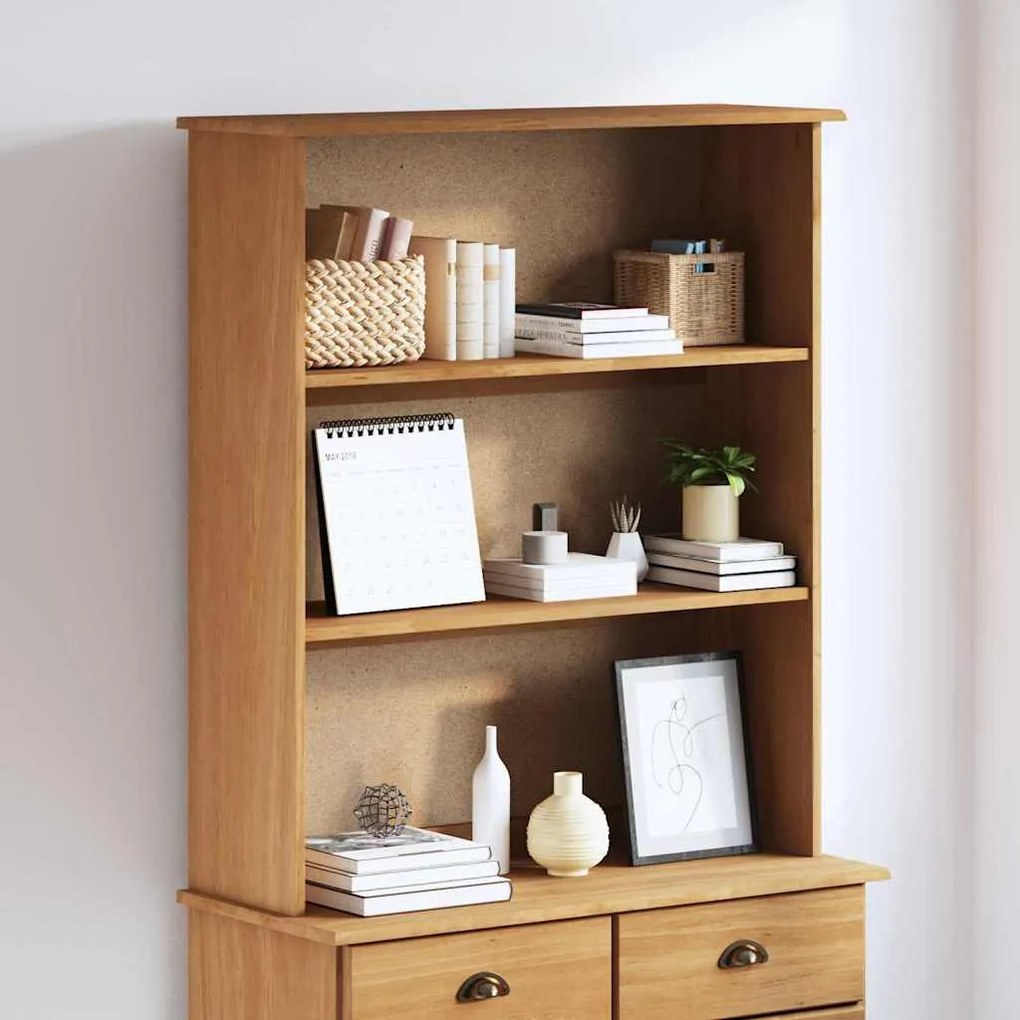 vidaXL Hutch Castanho 91 x 30 x 104 cm Madeira de pinho maciça