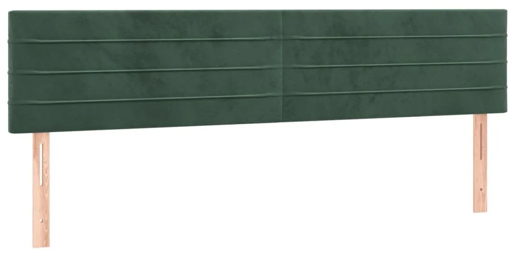 Cama boxspring com colchão 120x190 cm veludo verde-escuro