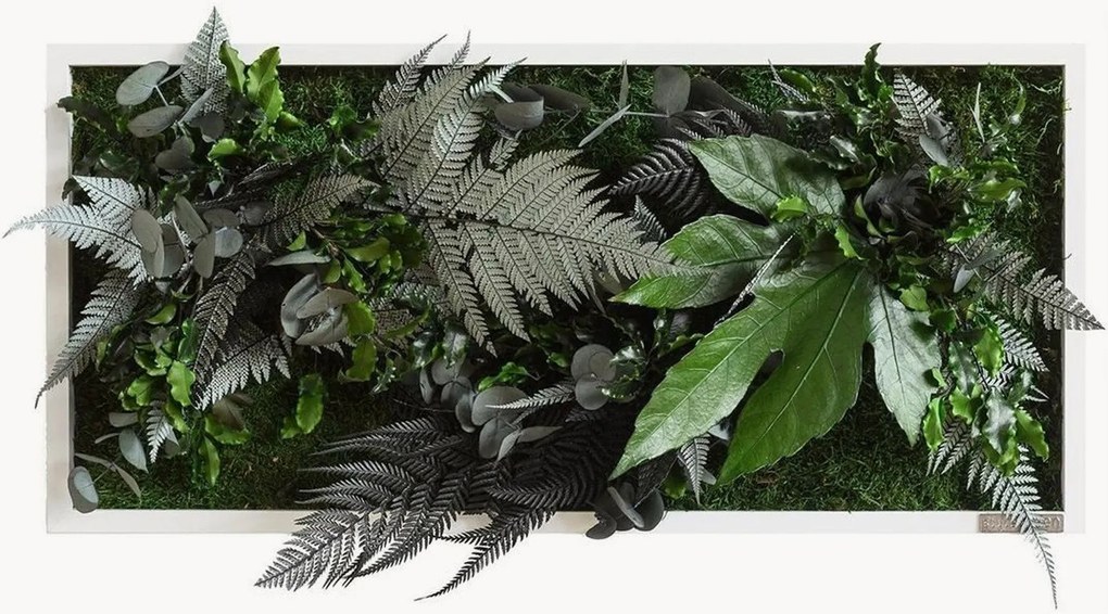 Quadro de parede emoldurado artesanal com design de selva Tropic