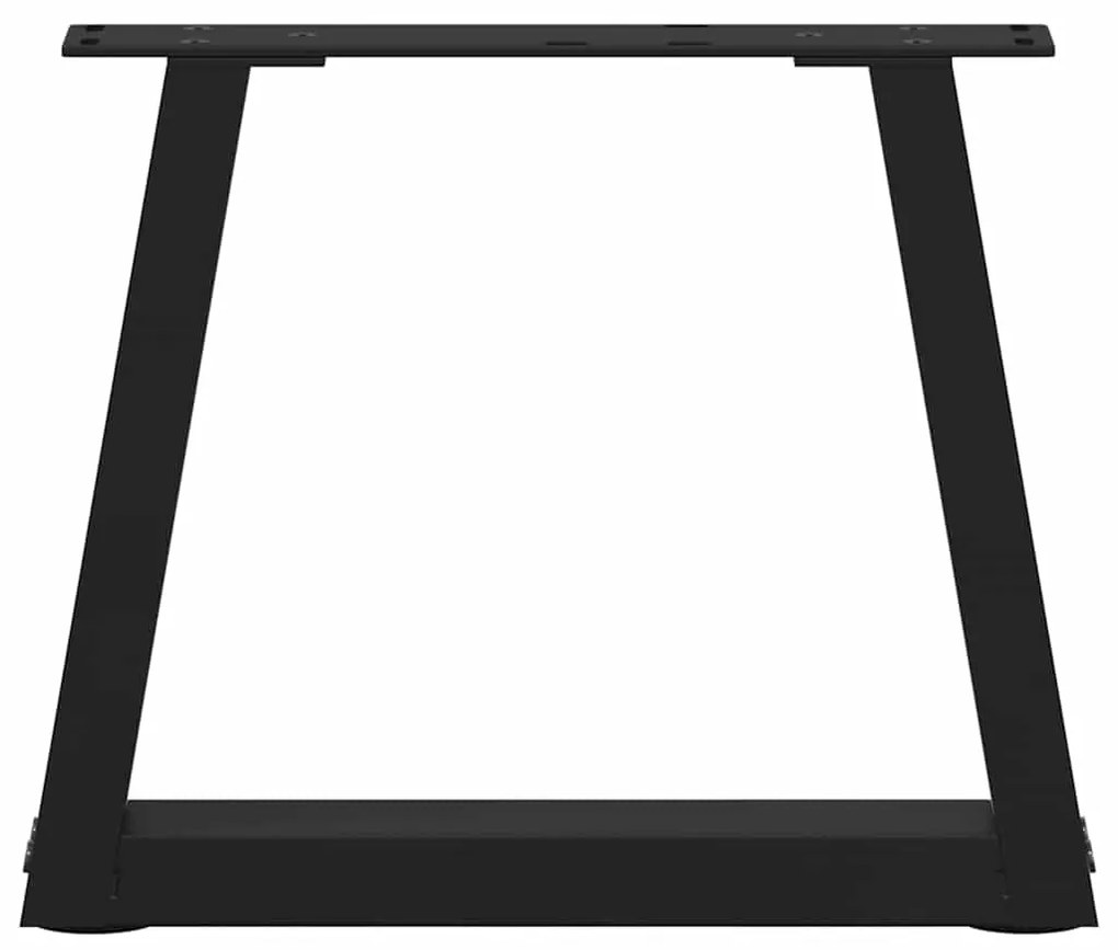 Pés para mesa de centro em V 2 peças preto 30x(30-31,3) cm aço