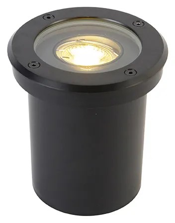 Foco de chão exterior moderno preto ajustável IP65 - Delux Moderno