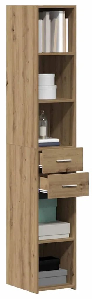 Estante Alta Artisan Carvalho 30x42,5x185 cm Madeira Engenharia