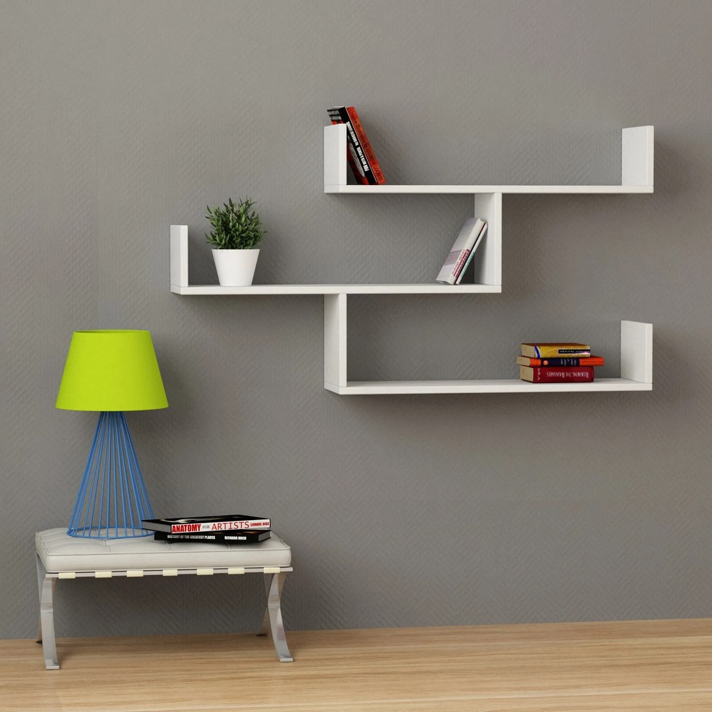 Estante City – Nogueira Branca – 64,6 cm x 170 cm x 24,2 cm