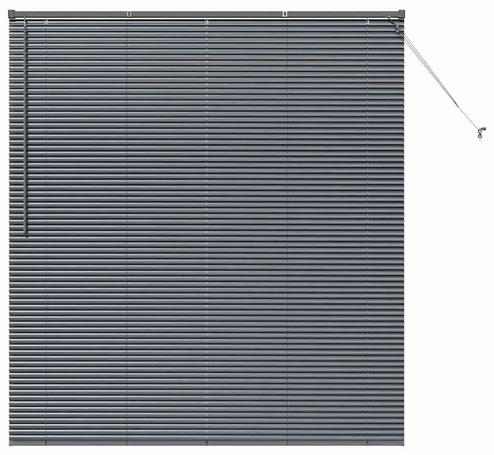 Persiana de Janela Cinzento-escuro 80 x 130 cm Alumínio