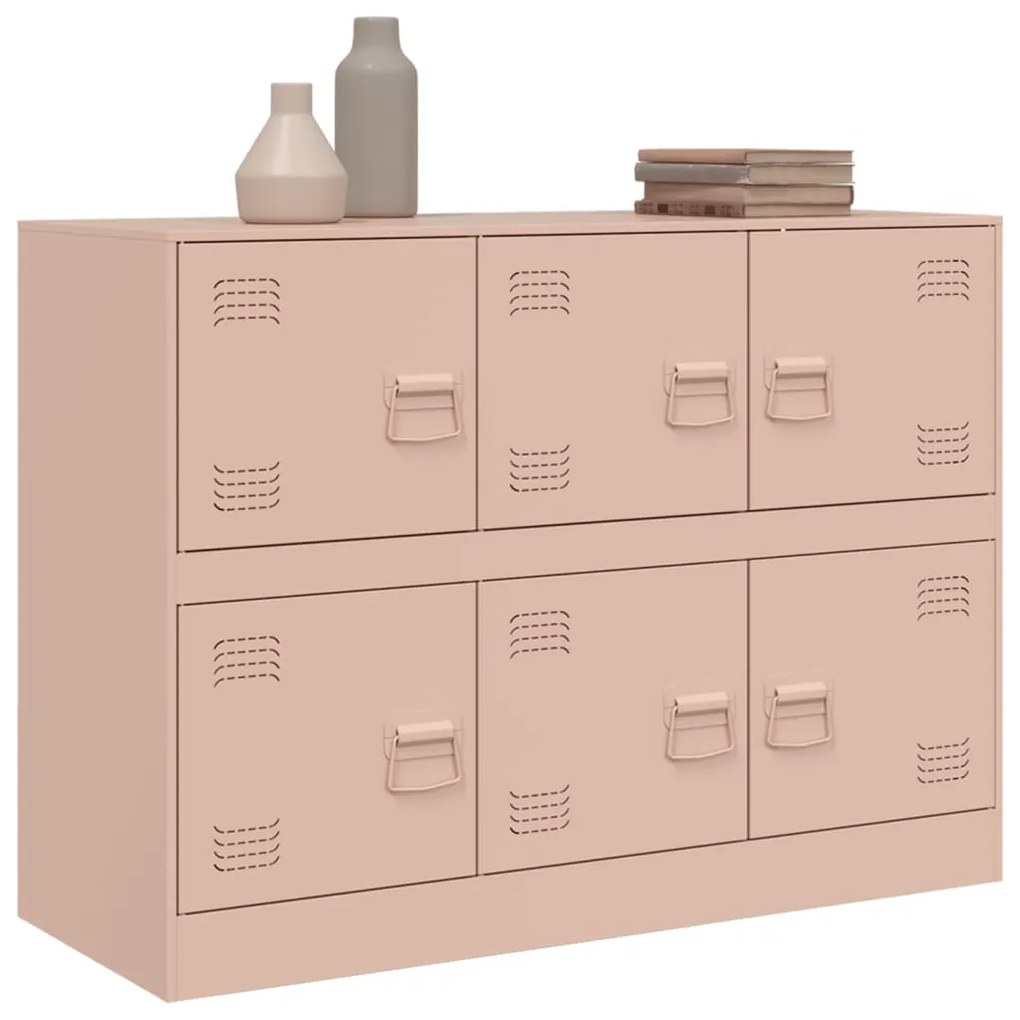 Aparador 99x39x73 cm aço rosa