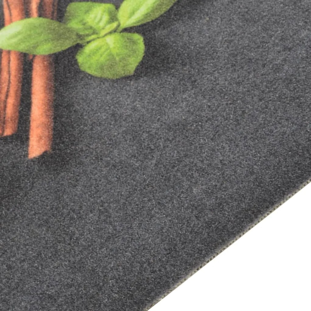 Tapete de cozinha lavável 60x180 cm veludo padrão especiarias
