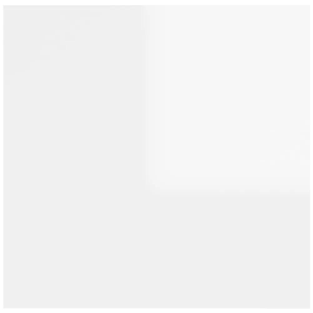 Mesa de cabeceira 30,5x30x30 cm contraplacado branco brilhante
