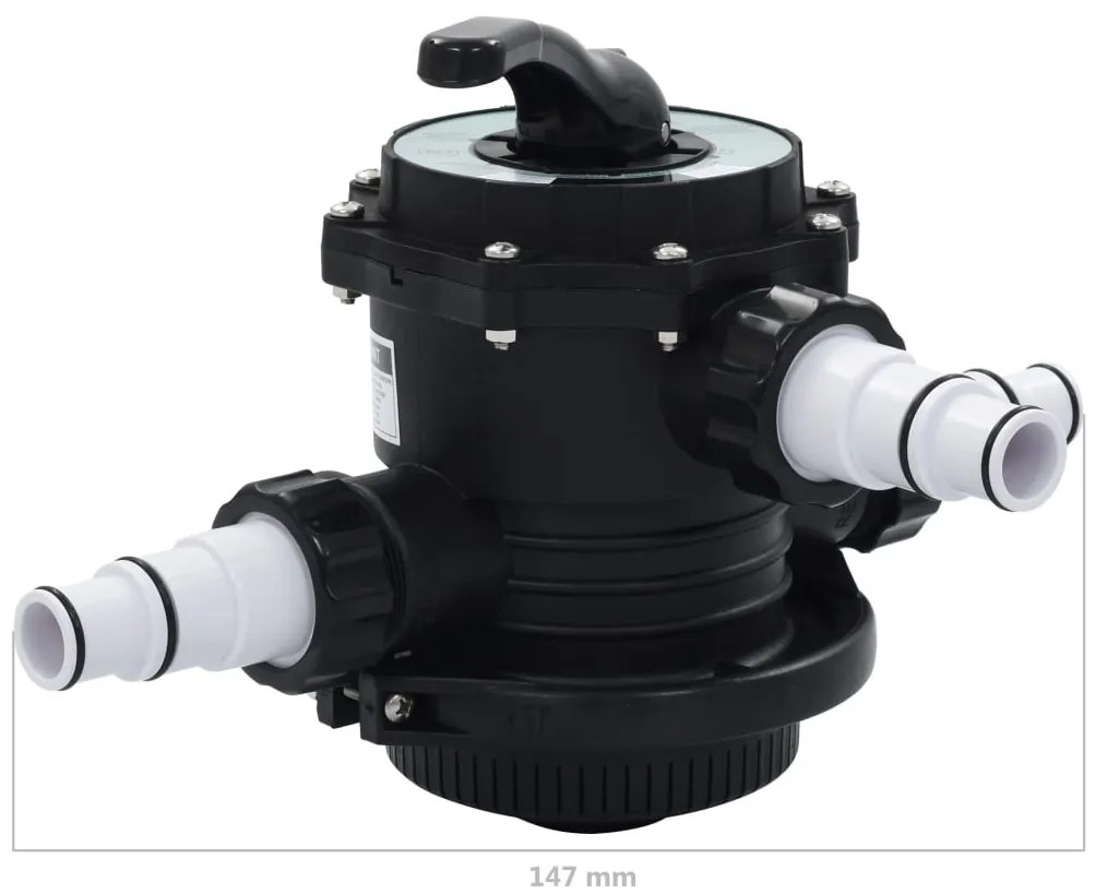 Válvula multiportas para filtro de areia ABS 38 mm 6-vias