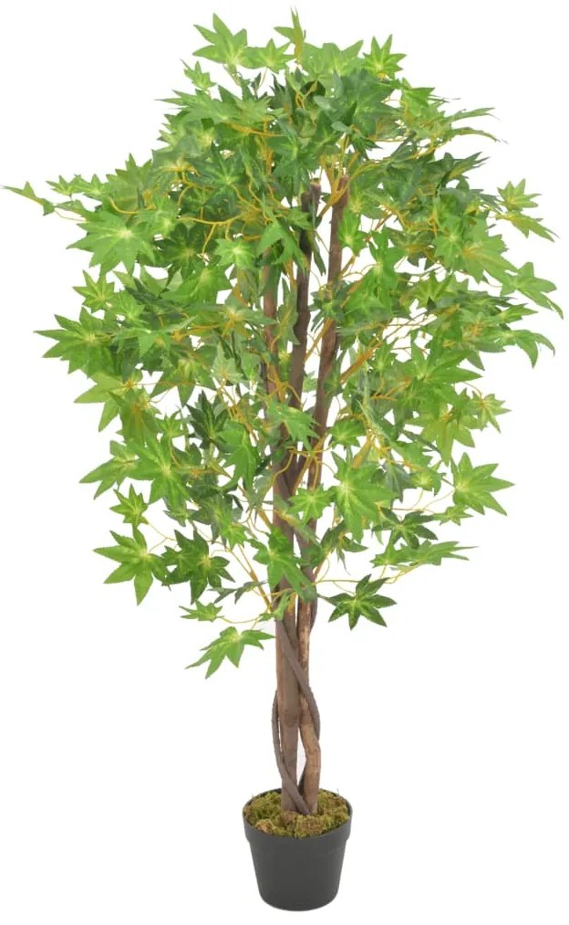 280196 vidaXL Planta bordo artificial com vaso 120 cm verde