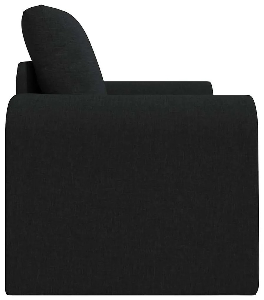 Sofá Cama 2-em-1 Preto 98x71x83 cm Tecido