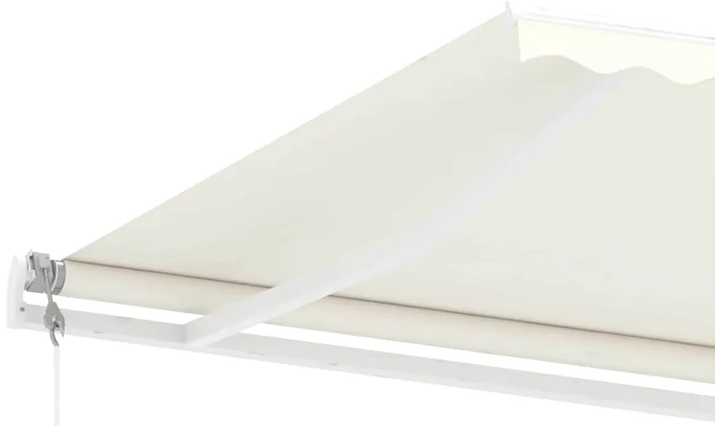 Toldo automático com LED e sensor de vento 400x300 cm cor creme