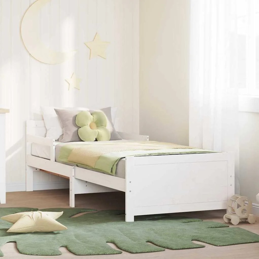 vidaXL Cama extensível para crianças Other Branco 80 x 130 / 165 / 200 cm
