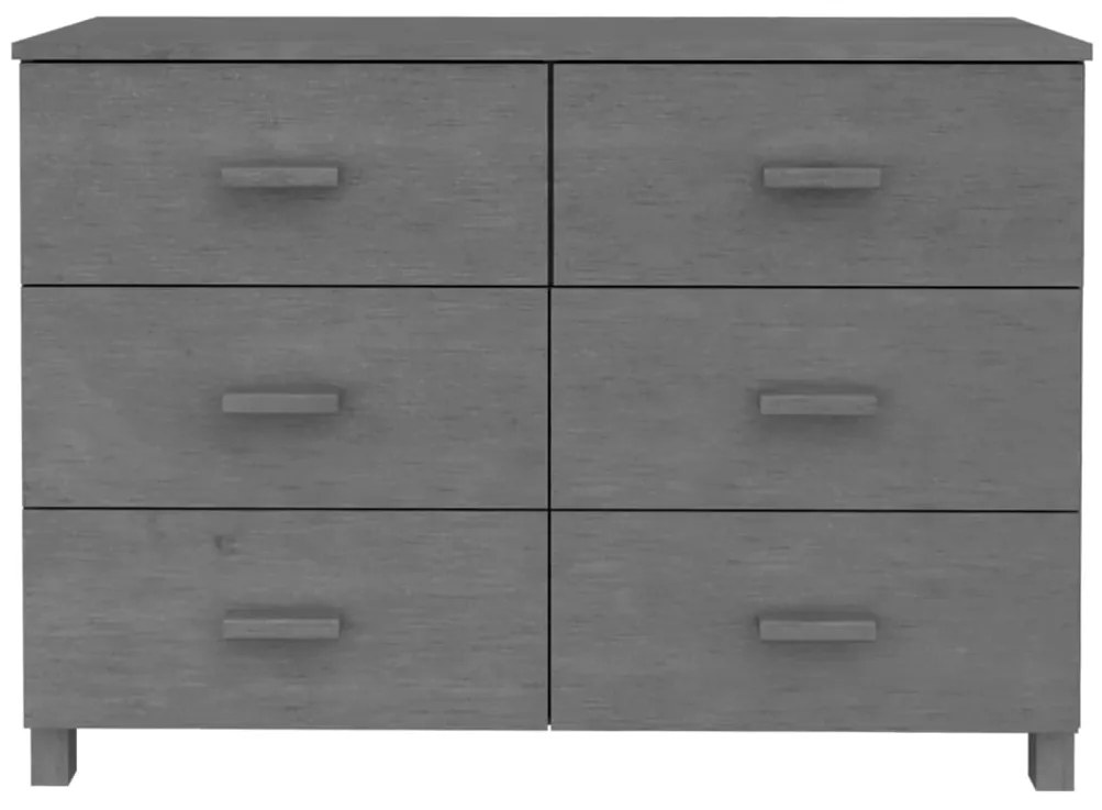 Aparador HAMAR 113x40x80 cm pinho maciço cinza-escuro
