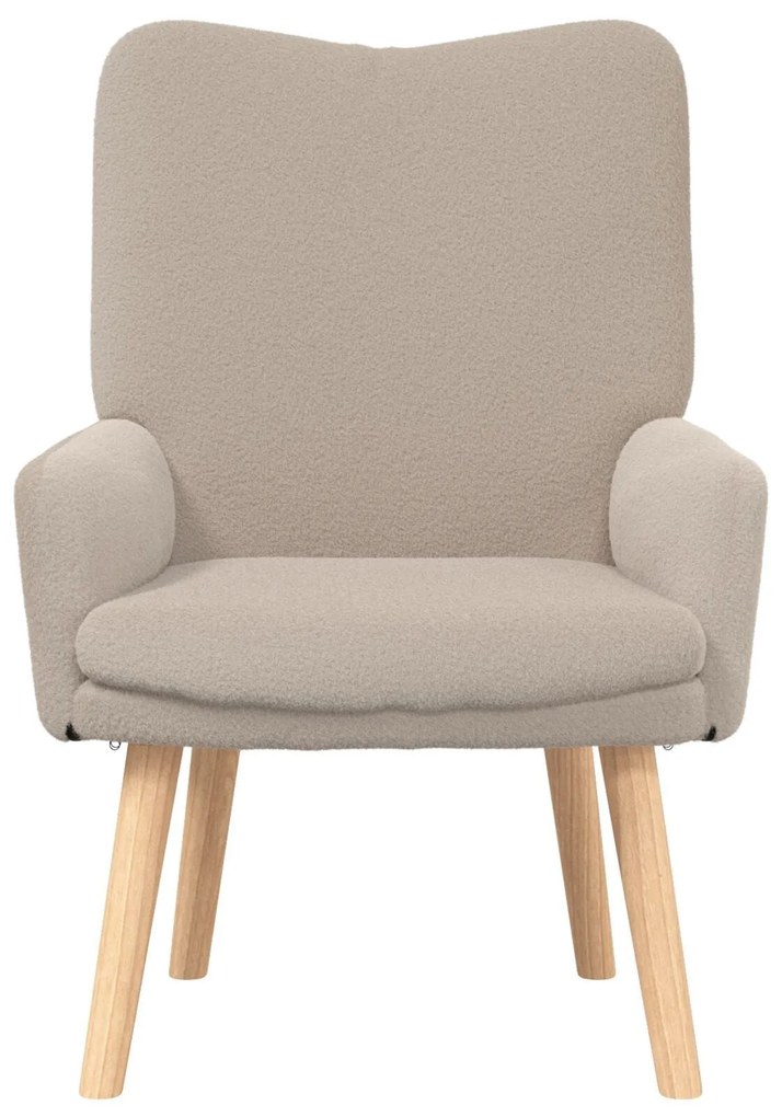 Cadeira Relaxante vidaXL Cinza Claro de Tecido parecido com Lã