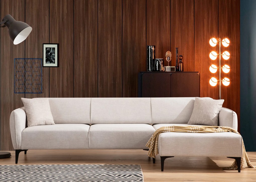 Sofá de Canto Belissimo – Off White – 270 x 140 cm