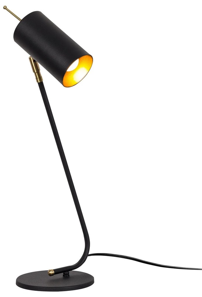 Candeeiro de Mesa Sivani – Preto e Dourado – 8 x 26 cm