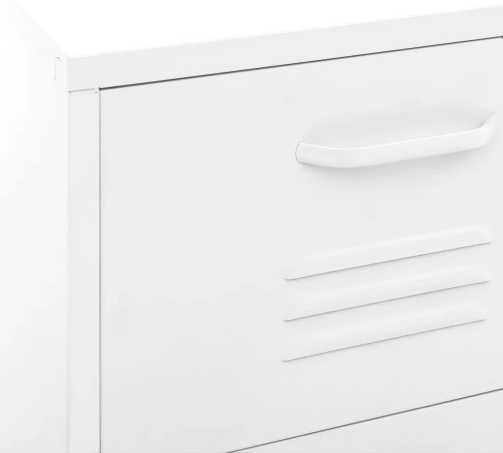 Armário de arrumação aço 42,5x35x101,5 cm branco
