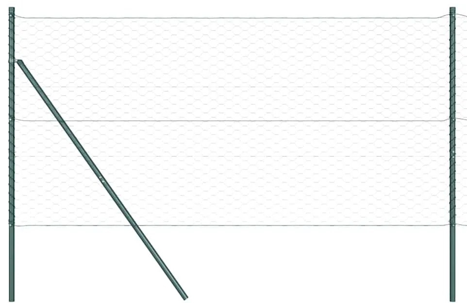 Cerca Hexagonal VidaXL Verde 1,2x10 m Aço
