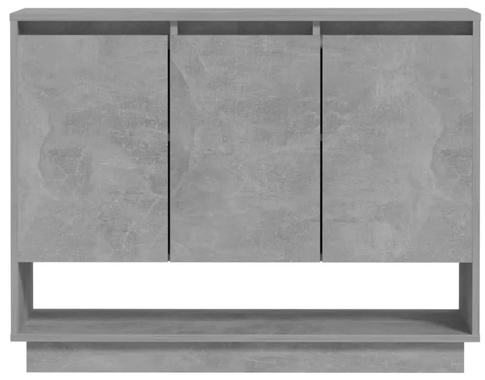 Aparador 97x31x75 cm contraplacado cinzento-cimento