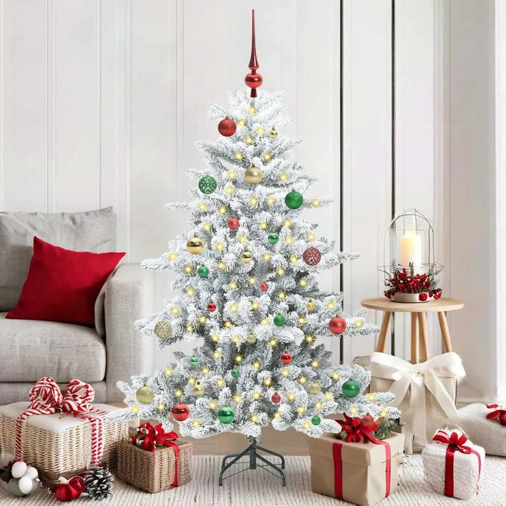 vidaXL Árvore de Natal Articulada Artificial Branco 150 cm PVC