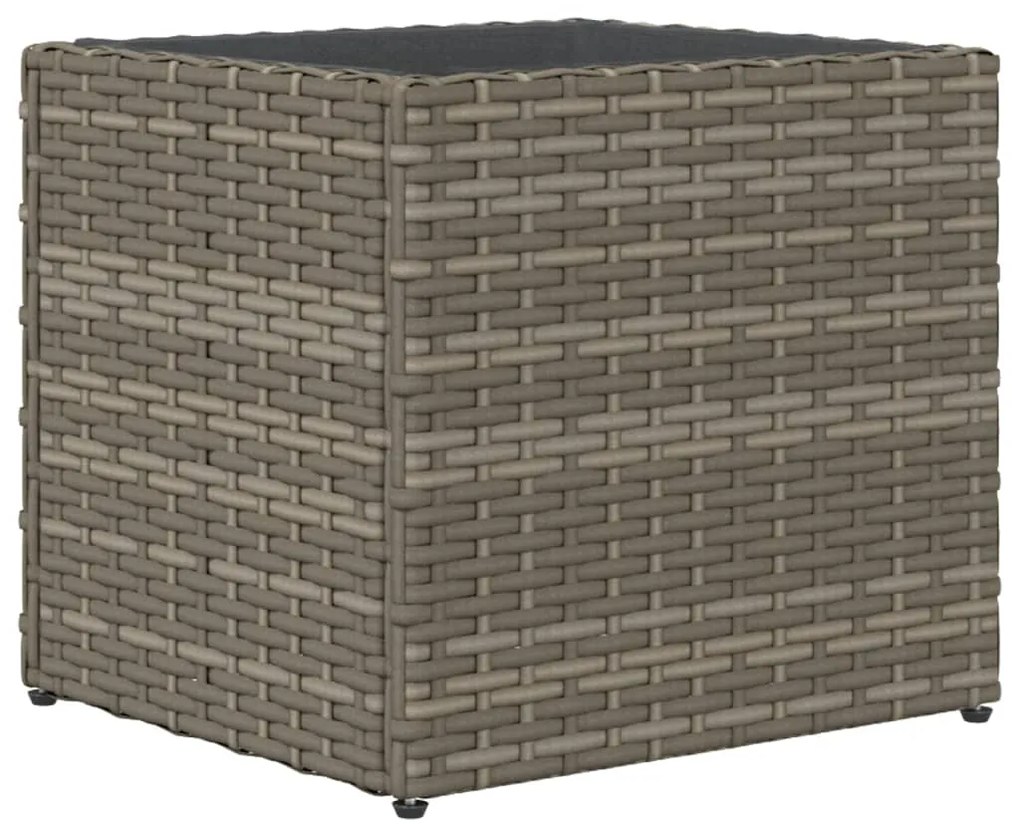 Vaso/floreira de jardim 36x30x32 cm vime PE cinzento