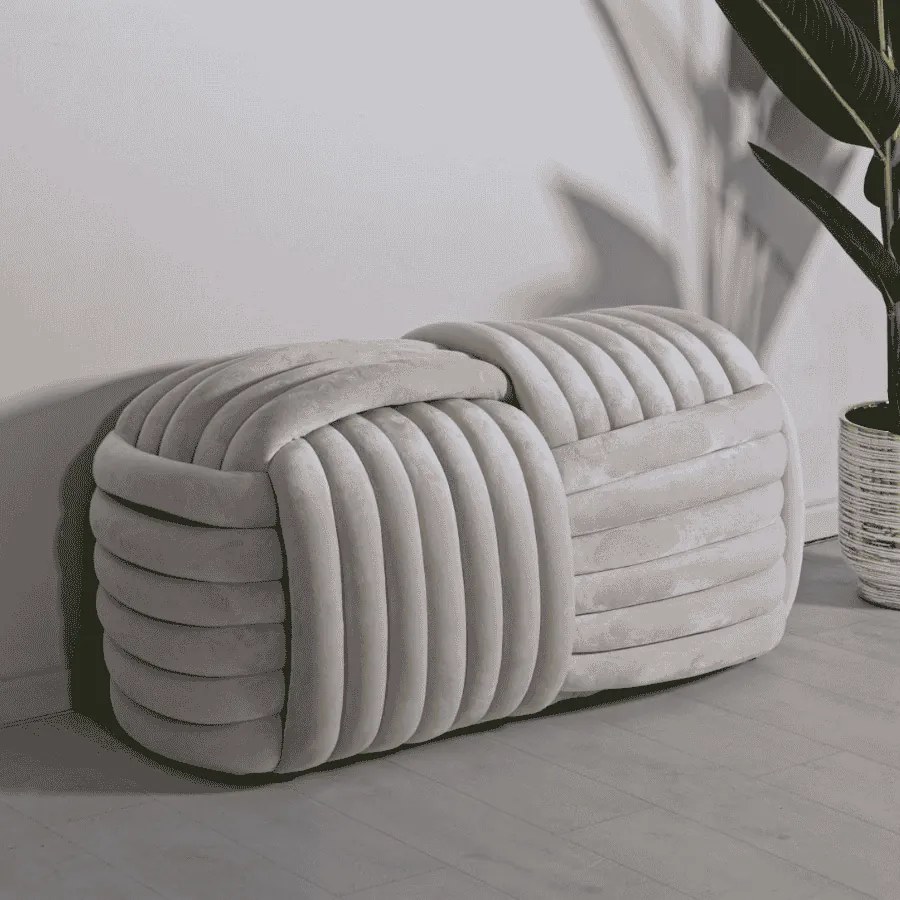 BANCO SOFTY CREME 90X45X45 CM
