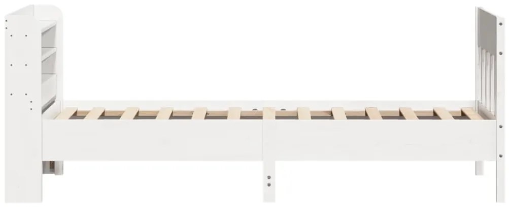 Cama sem colchão 90x190 cm madeira de pinho maciça branco