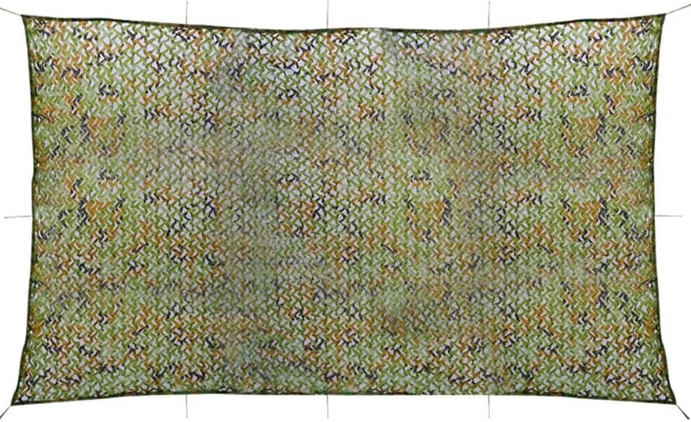 Rede de camuflagem com saco de armazenamento 2x5 m verde