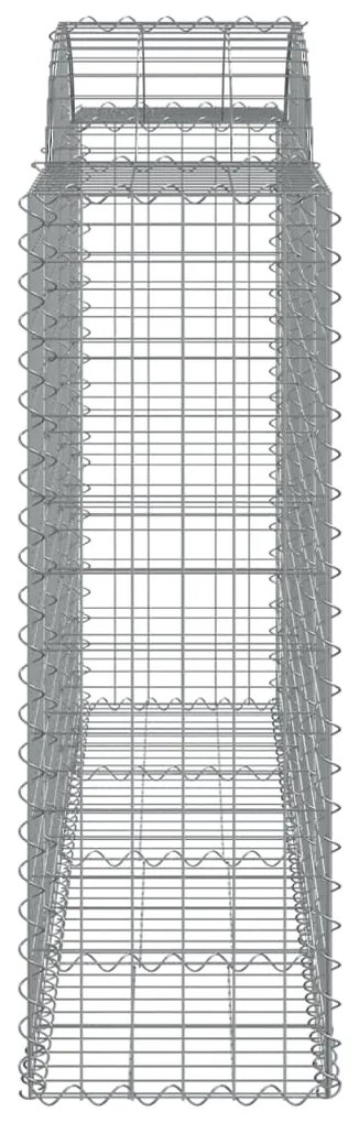 Cestos gabião arqueados 4pcs 200x50x120/140cm ferro galvanizado
