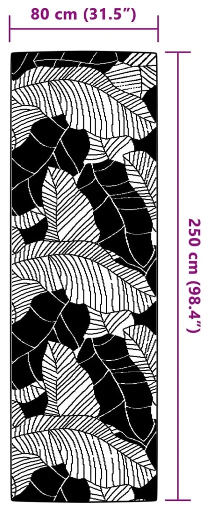 Tapete de exterior 80x250 cm ARAKIL PP verde