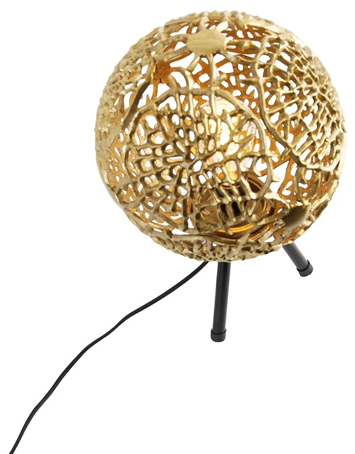 Candeeiro de mesa Art Déco tripé dourado - Maro