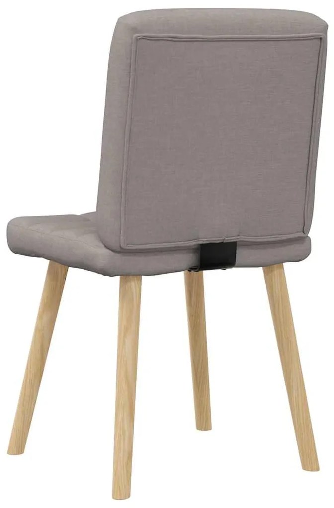 Cadeiras de jantar 6 pcs tecido cinzento-acastanhado