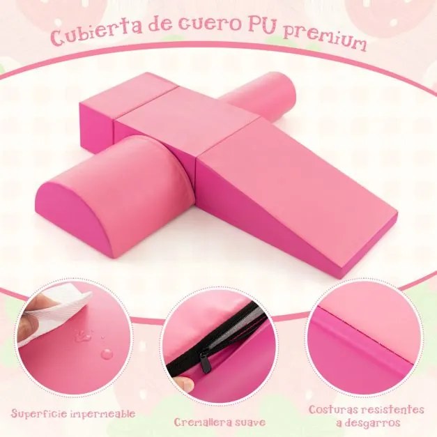 Conjunto de blocos de espuma grandes para crianças Blocos de construção Brinquedos educativos para bebés Vermelho