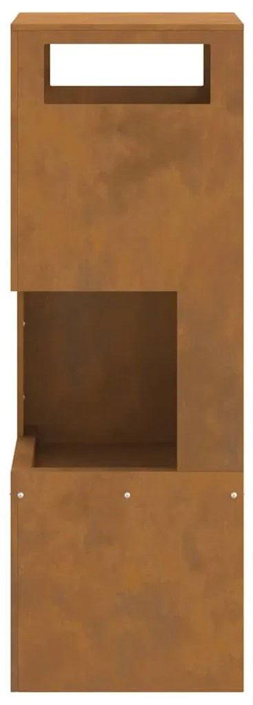Fogueira Quadrada vidaXL 35x35x100 cm Aço Envelhecido