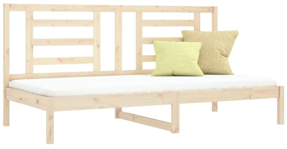 Sofá-cama sem colchão 90x200 cm madeira de pinho maciça