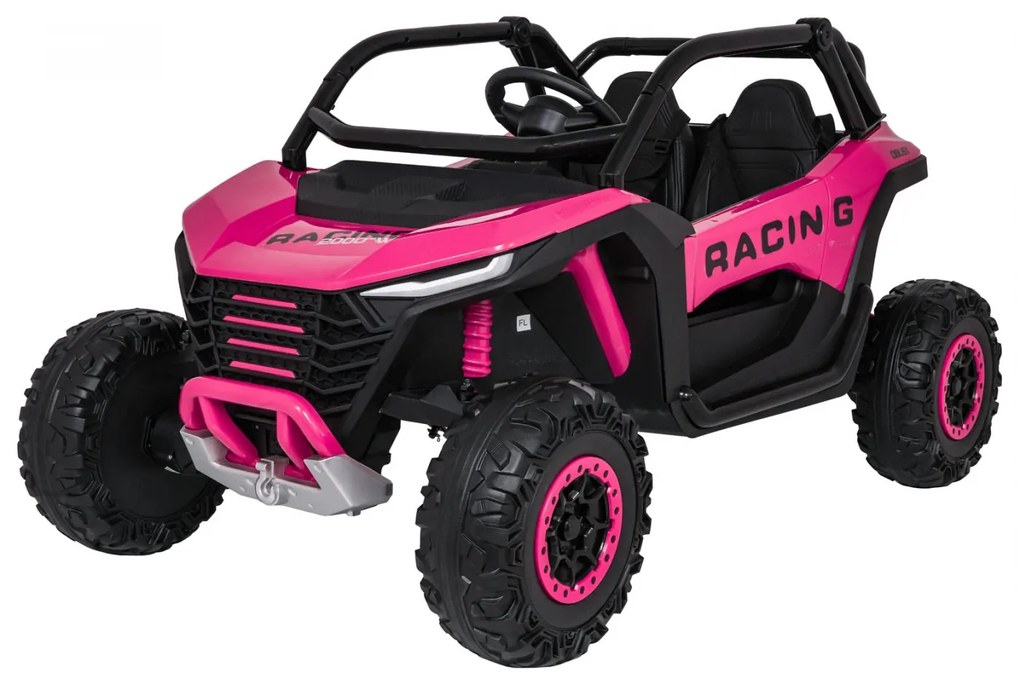 Carro elétrico para Crianças 4X4 2 Lugares 24V RACING Road 2000, Pneus	Espuma EVA, Assento couro ecológico Rosa