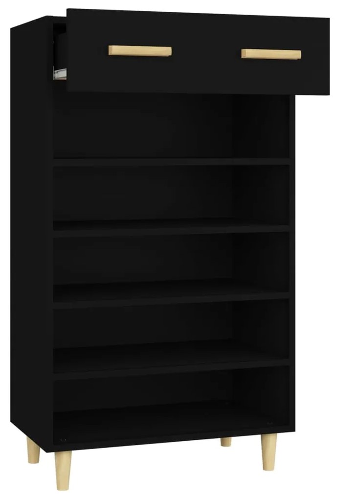 Sapateira 60x35x105 cm derivados de madeira preto