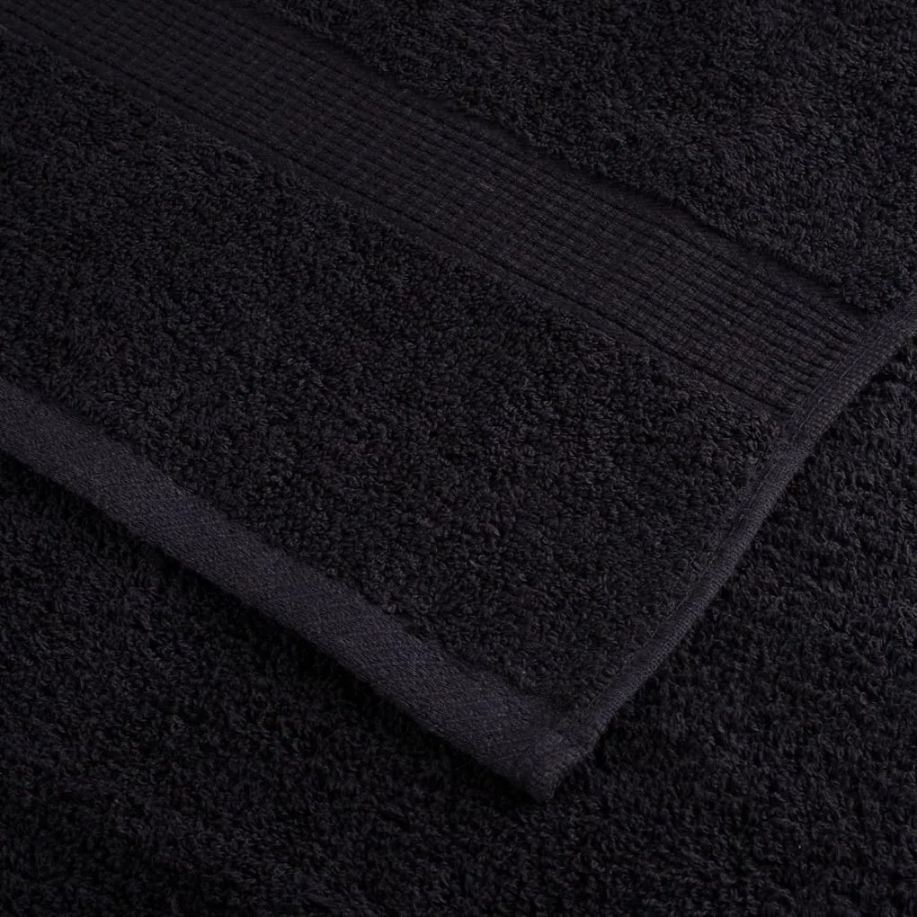 Toalhas de sauna premium SOLUND 10 pcs 80x200 cm 600 gsm preto