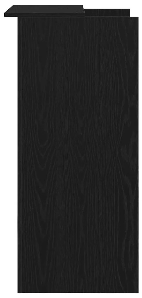 Balcão de recepção 55x50x103,5 cm derivados de madeira preto