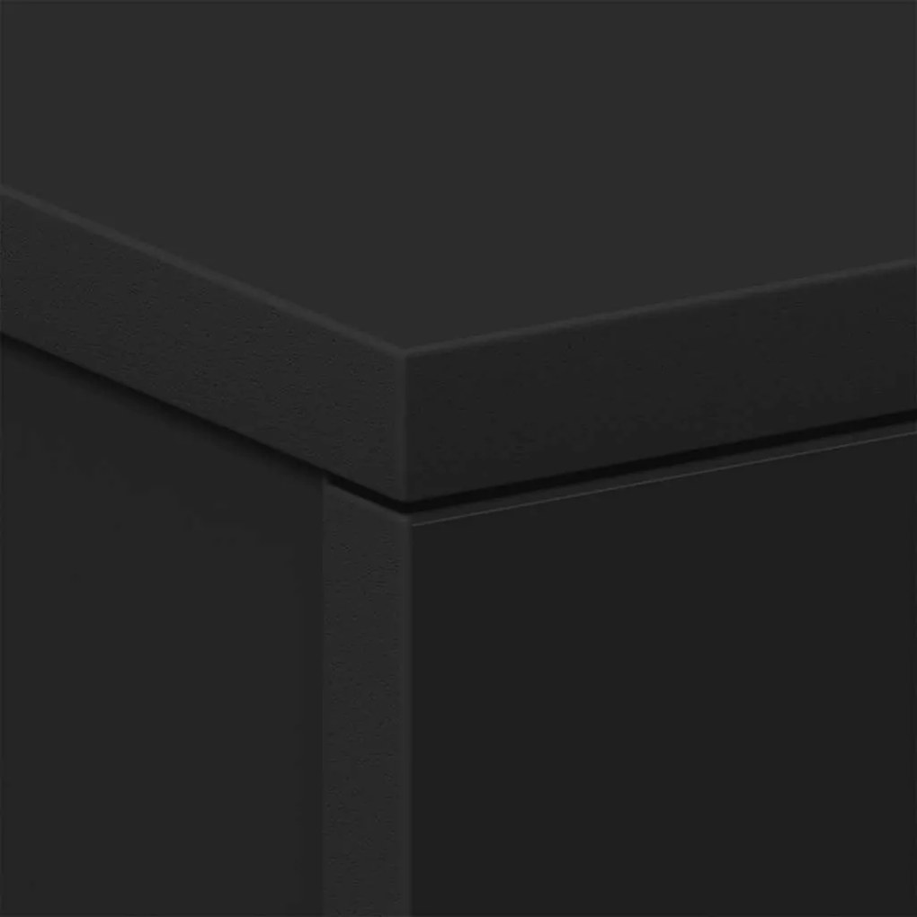 Mesa de cabeceira 38x35x56 cm derivados de madeira preto