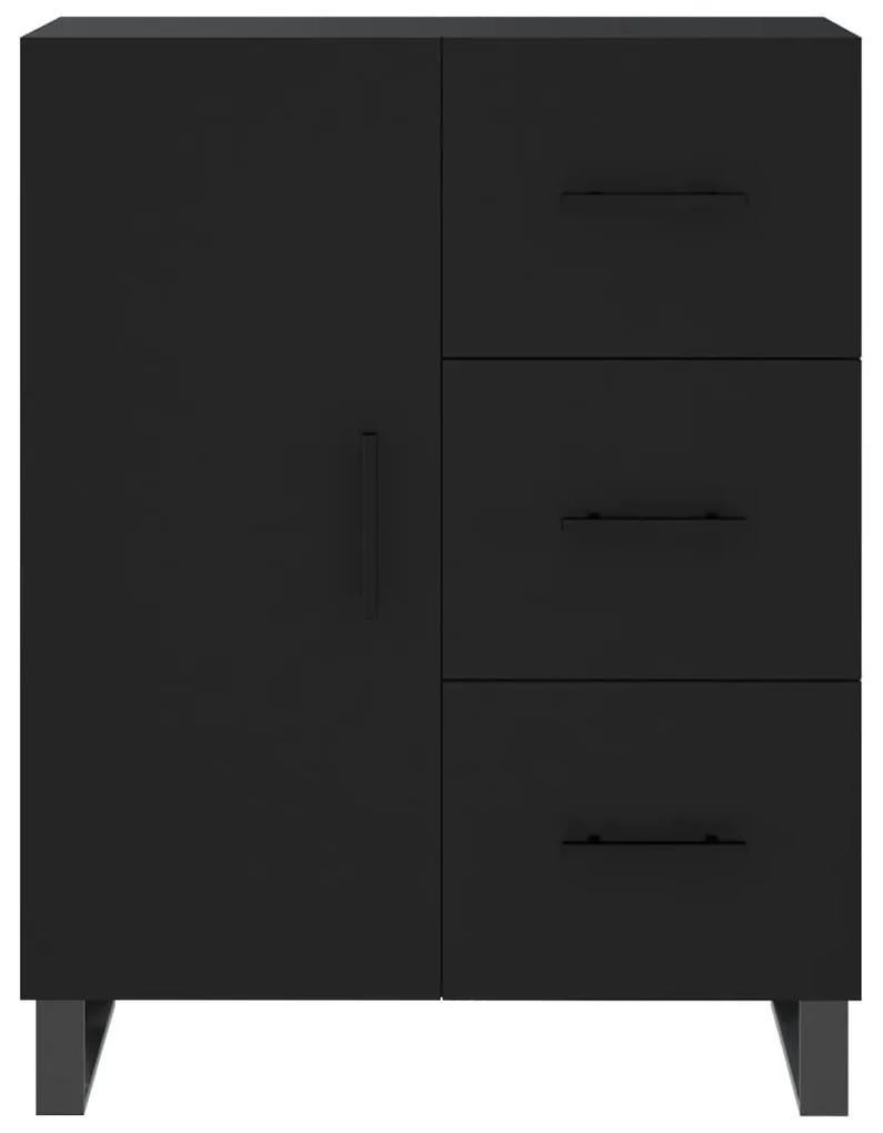 Armário alto 69,5x34x180 cm derivados de madeira preto